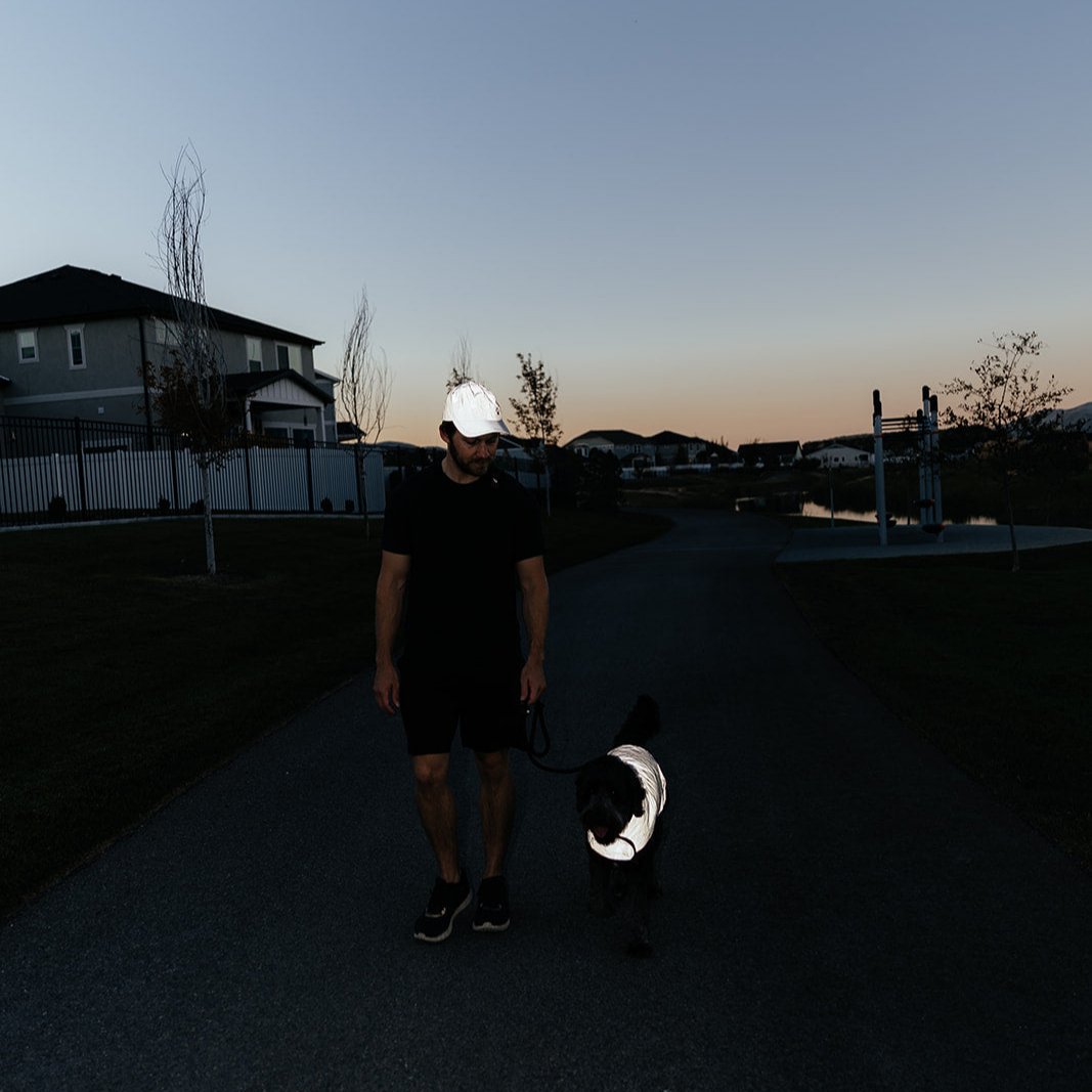 Summer Bundle: Reflective Running Hat and Dog Jacket (Black)